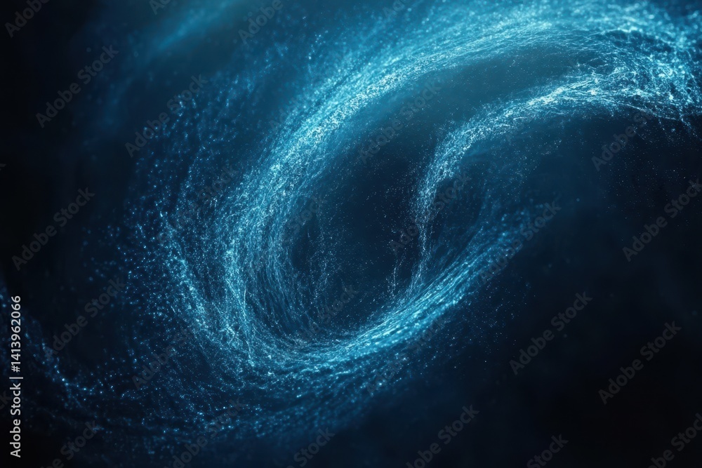 Poster Abstract blue swirl with ripple flow creating a captivating visual effect, Abstract Blue Swirl Swoosh Background Ripple Flow Dynamic Transition Motion