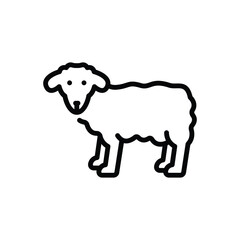 Black line icon for sheep