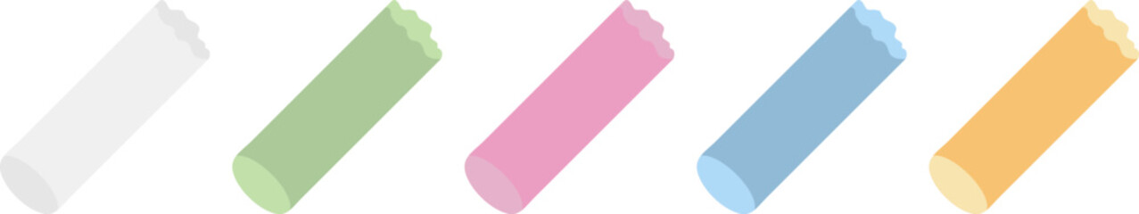 Chalk icon in flat style isolated vector illustration on white transparent background. Colored chalk vector.