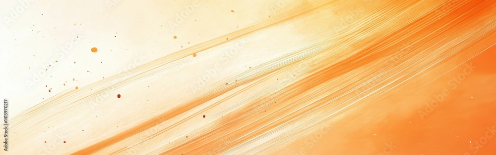 Poster smooth pencil strokes background with dashed amber and cream tone