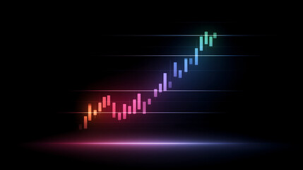 Fototapeta premium holographic emotional fibonacci retracement