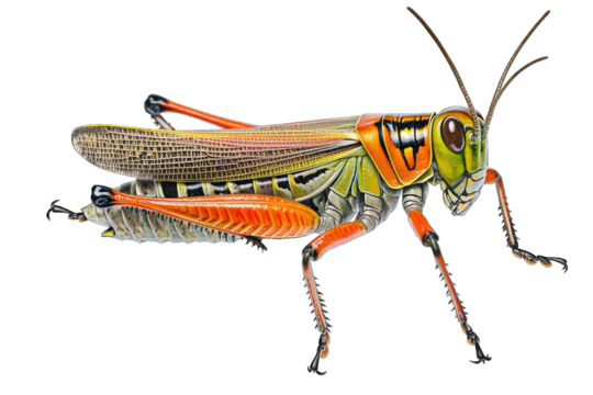 a colorful grasshopper showcasing its vibrant patterns and textures emphasizing the beauty of insects in nature