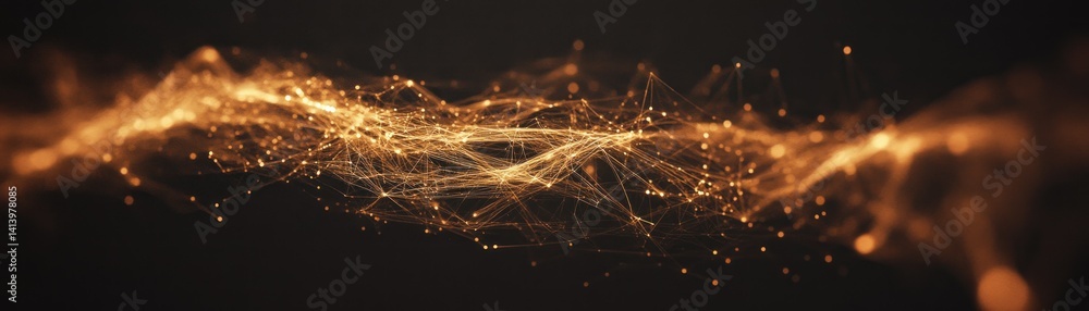Poster a glowing network of connections visualized in abstract form