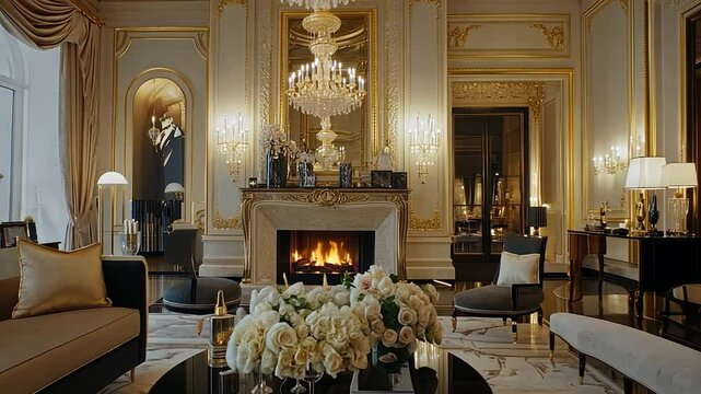 Luxurious Parisian Living Room Interior
