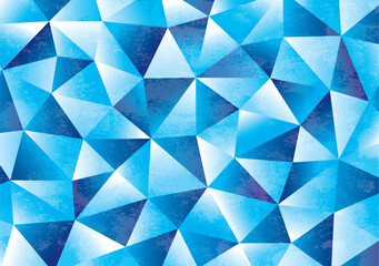 氷のような幾何学模様背景グランジ青