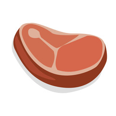  Grilled meat sign. Raw meat pictogram. ribeye steak illustration.
