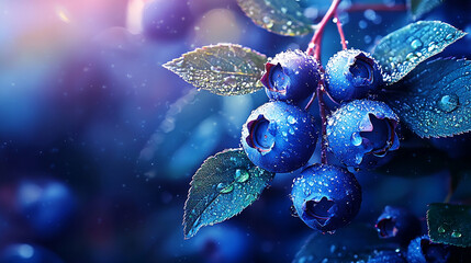 blueberry background for website -- HD 8K wallpaper Stock Photographic Image