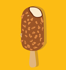  popsicle ice cream on a stick. 