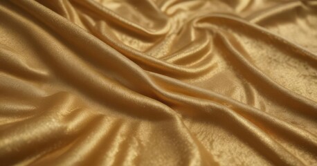 Obraz premium Intricate gold metallic fabric, shimmering texture, gold leaf, luxury