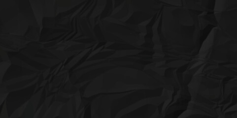 Crumple black obsolete billboard rumple. wrinkle ripped creased black crumple aged closeup craft document grunge recycling paper background.	