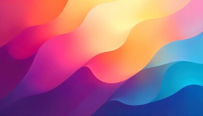 Obraz premium Abstract background with smooth, colorful waves in a gradient design, perfect for modern visuals.