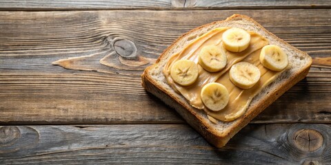 Fototapeta premium A slice of bread cut into a diagonal triangle