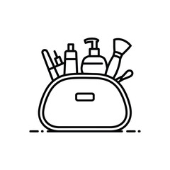  makeup bag icon sign vector