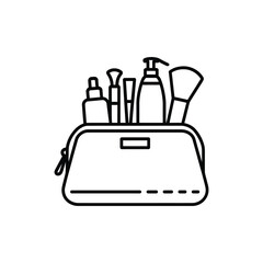  makeup bag icon sign vector