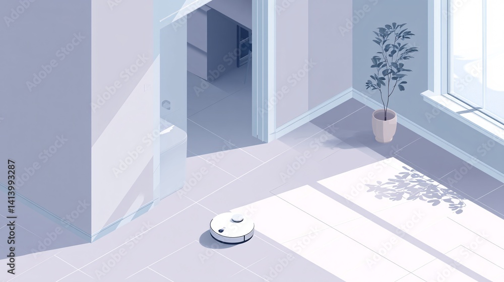 Poster amidst the clean lines and minimalist aesthetics of a futuristic smart home, a remote control device