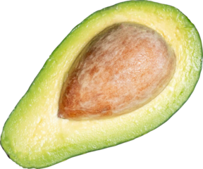 sliced Avocado Isolated From Background