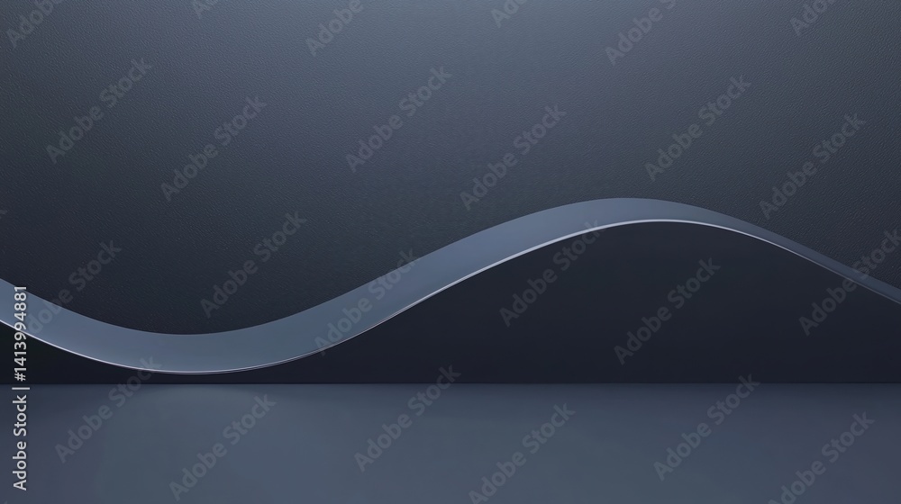 Poster a sleek, modern wave design in shades of gray, creating a minimalist aesthetic with smooth curves ag