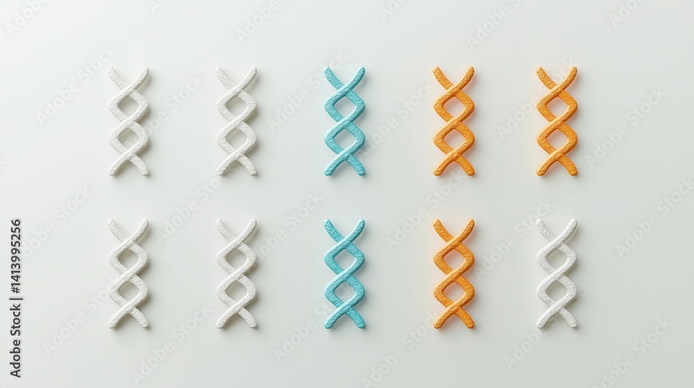 Poster a visually appealing arrangement of twisted shapes in various colors, showcasing creativity and desi