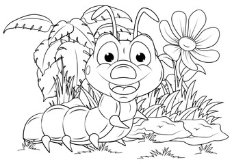 Coloring Caterpillar For Kids