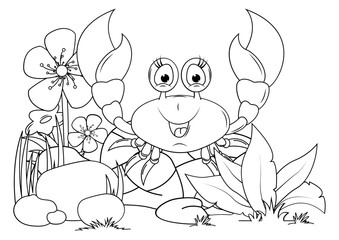 Coloring Crab For Kids