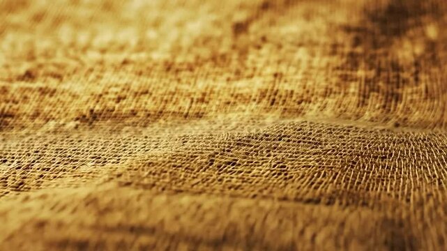 Close-up of aged burlap texture