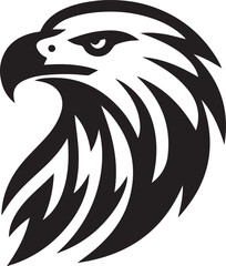 Fierce Eagle Head Silhouette Vector Design