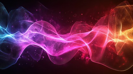 Fototapeta premium Abstract vibrant waves of light