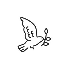 Pigeon icon. Simple pigeon icon for social media, app, and web design. Vector illustration.