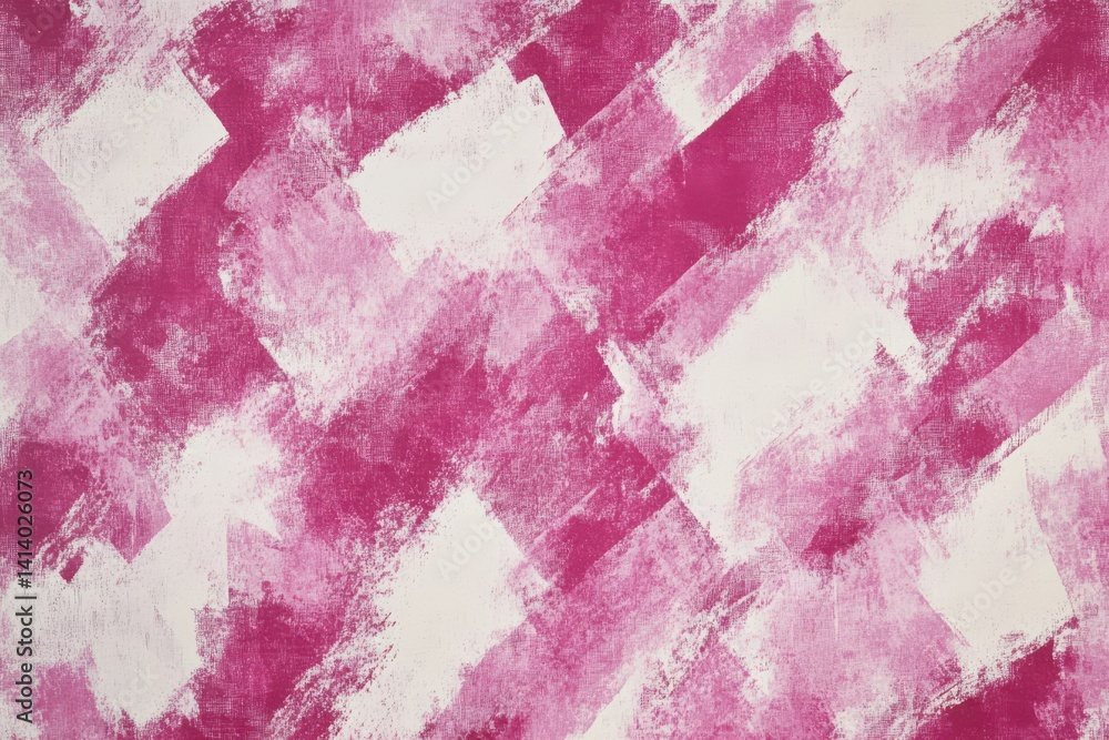 Poster abstract background showcasing brushstrokes in shades of pink and white creating a textured pattern