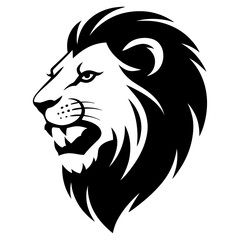 Lion head logo icon, lion face vector Illustration, on a isolated background
