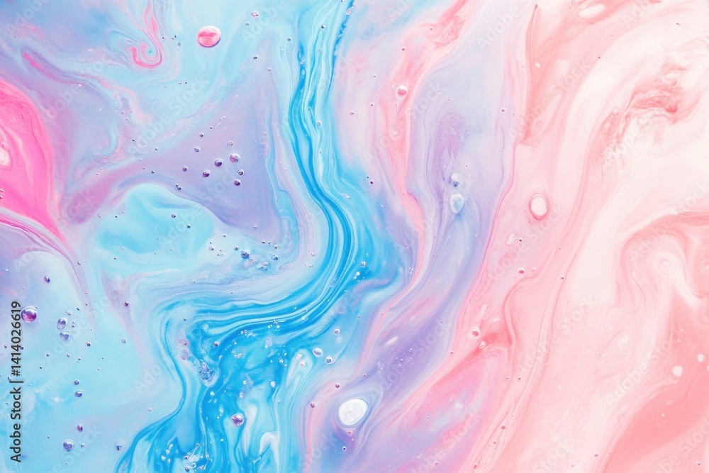 Poster abstract pastel swirl with pinks blues and whites creating a dreamy and ethereal background effect