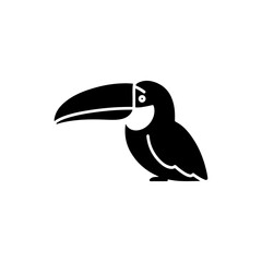 Bird with large beak representing specific species like toucans or pelicans © Vector Alchemy 