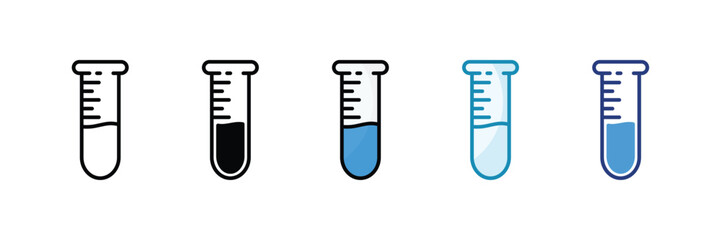 Test Tube Icon Set Multiple Style Collection