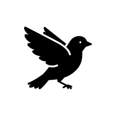 Bird with Its Wings Partially Extended Symbolizing Preparation for Flight