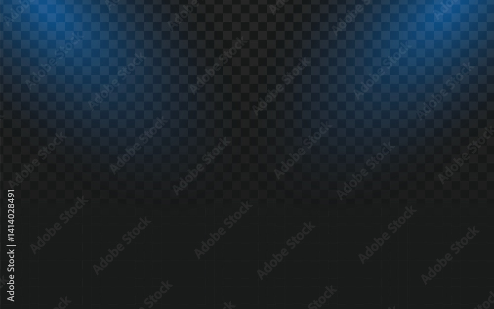 Poster soft, diffused blue light emanates from the top of the frame, gradually fading into a transparent da