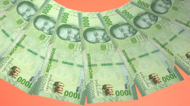 Ravishing Looping Design 1000 Metical Curency of Mozambique