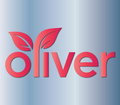 Oliver Logo Designs &ndash; Sleek Nature-Inspired Logos with Leaf Icons and Modern Metallic Style