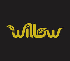 Willow Logo Designs – Elegant Nature-Themed Logos with Leaf Elements and Organic Style © amirdesign31