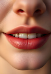 Fototapeta premium close up of a woman's lips and mouth