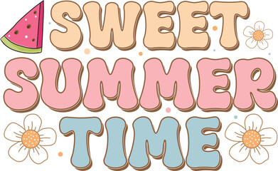 retro summer t-shirt design, Retro summer svg, summer Vibes, sweet summer time