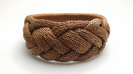 Obraz premium Intricate Brown Rope Bracelet Knotted Design