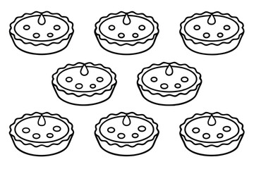 quiche line art food sketch perfect for modern kitchens
