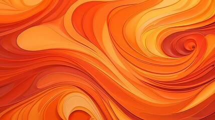 Fiery Swirl Abstract – Vivid Orange and Yellow Gradient with Dynamic Flowing Curves and Whirlwind Texture Design