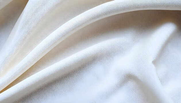 close up view of a white fabric