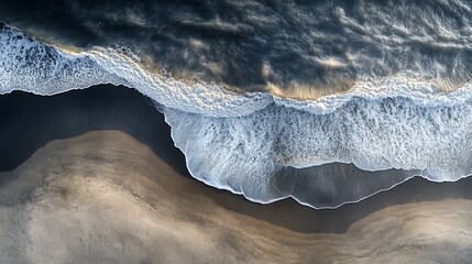 Fototapeta premium Black Sand Beach Waves