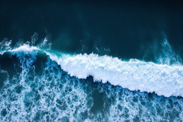aerial view of a wave in the ocean