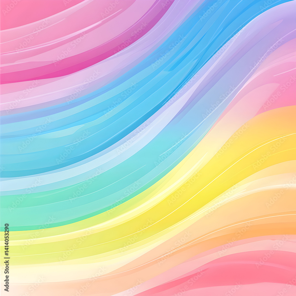 Poster creating a colorful rainbow gradient digital art bright and playful abstract vibrant creative concep