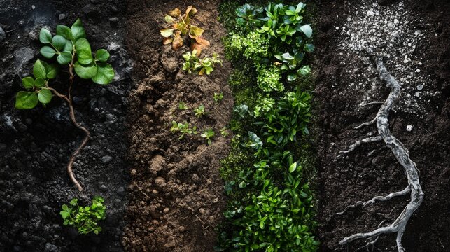 Plants and soil have a reciprocal relationship where plants gain nutrients and stability from soil 
