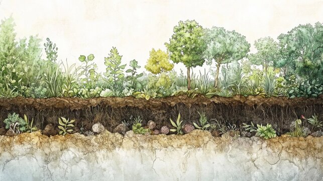 Plants and soil have a reciprocal relationship where plants gain nutrients and stability from soil 