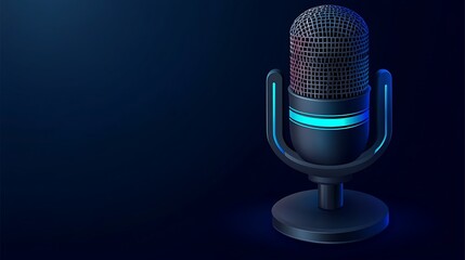 Futuristic Microphone Illustration